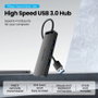 HUB 4 PUERTOS USB 3.0 4xUSB 1xUSB-C PD NEGRO VENTION